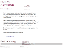 Tablet Screenshot of emilscatering.com